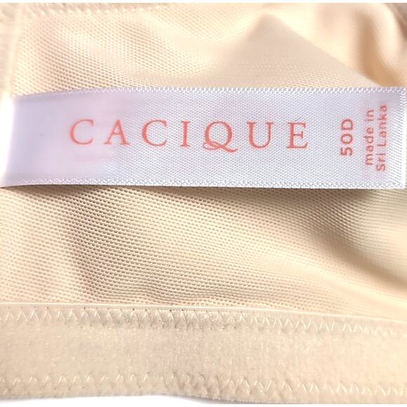 Cacique Full Coverage Bra 50D Beige Cotton Blend Underwire Lightly Lined NEW NWT - Picture 7 of 11